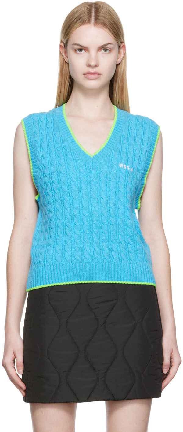 Blue Wool Vest