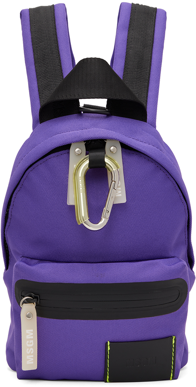 MSGM Purple Mini Canvas Backpack