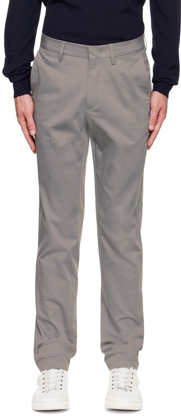 Dunhill Grey Corduroy Pleat Trousers | Smart Closet