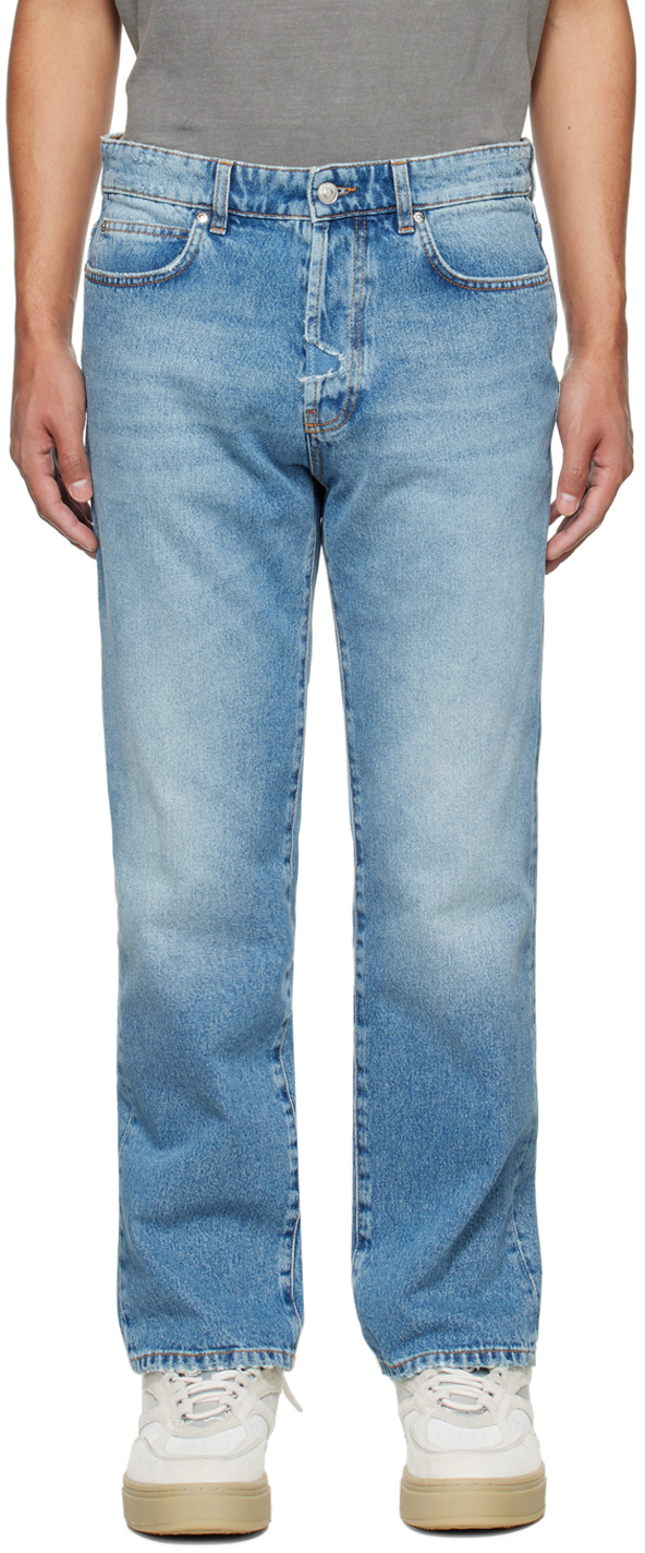 MSGM Blue Distressed Jeans