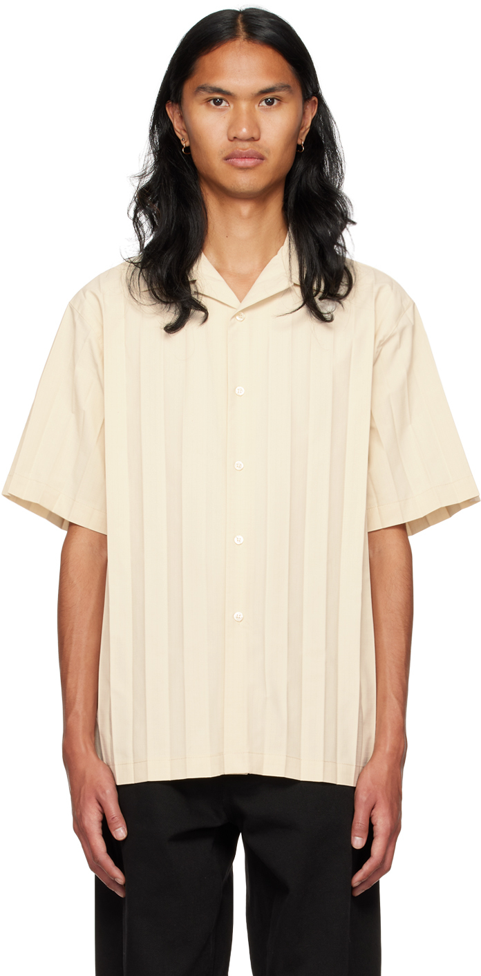 MSGM Off-White Pleated Shirt