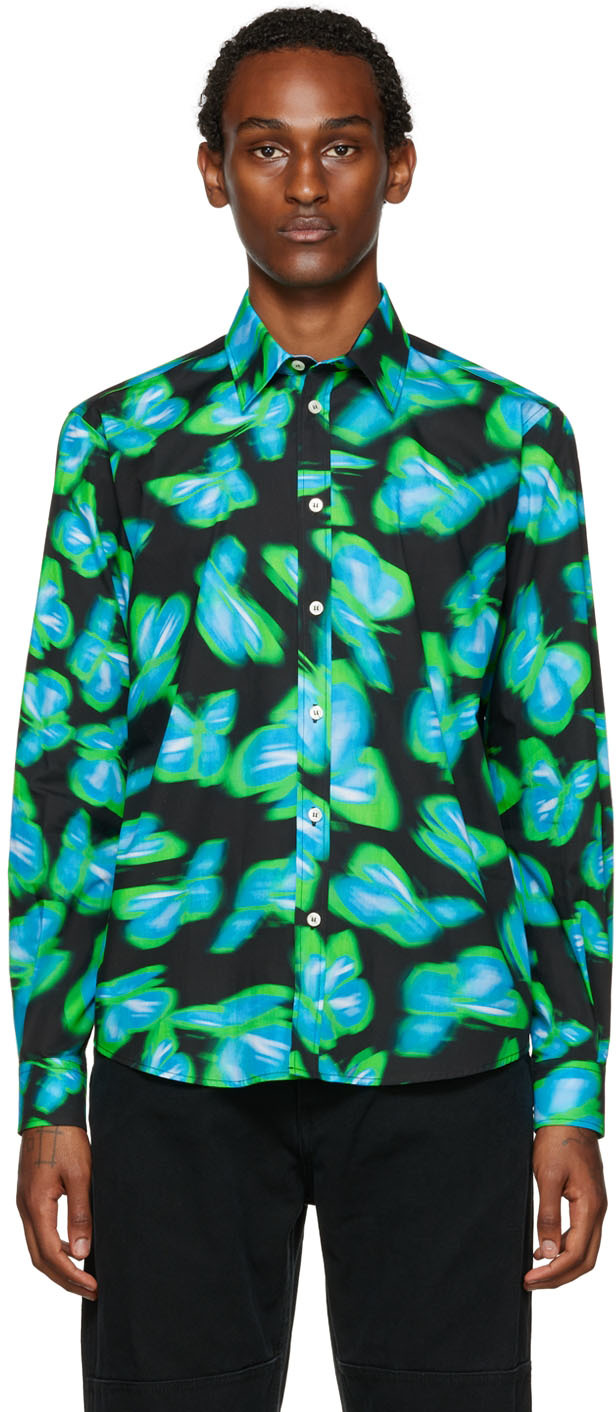 Green & Blue Printed Shirt