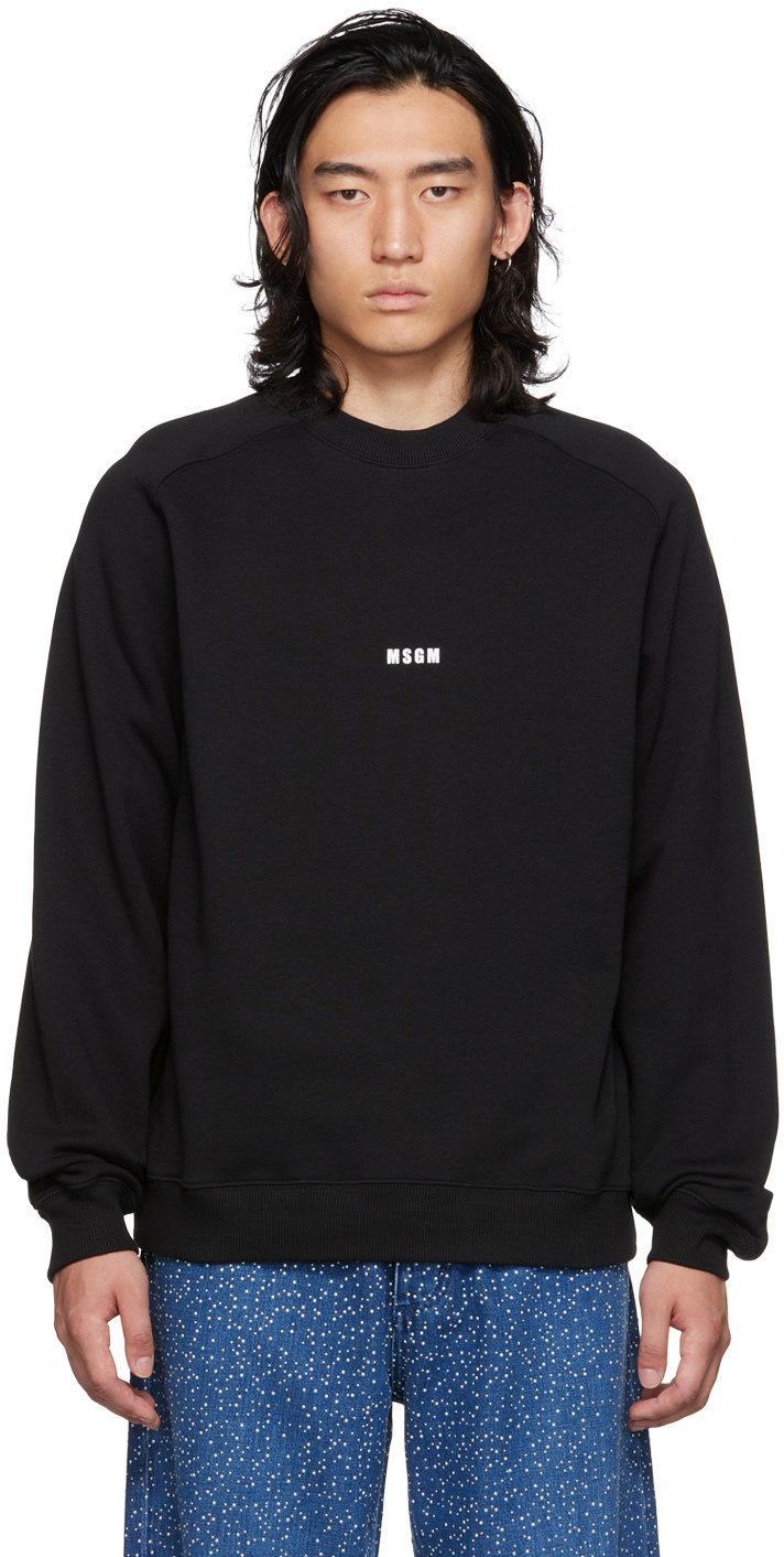 MSGM Black Felpa Sweatshirt