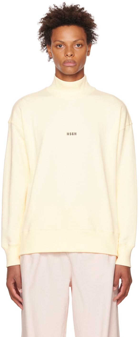 MSGM Off-White Felpa Sweatshirt