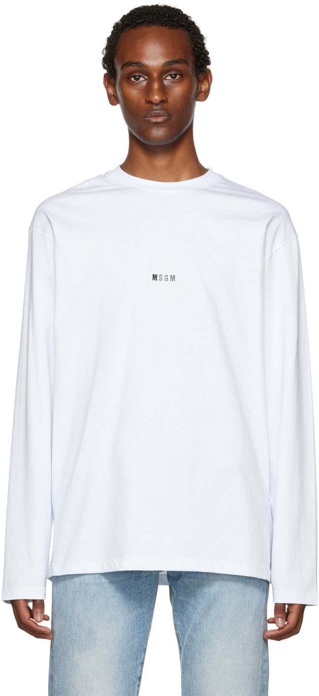Ssense Uomo Abbigliamento Top e t-shirt Top White Leon Long Sleeve T-Shirt 