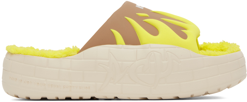 Msgm X Acupuncture Slides In Yellow