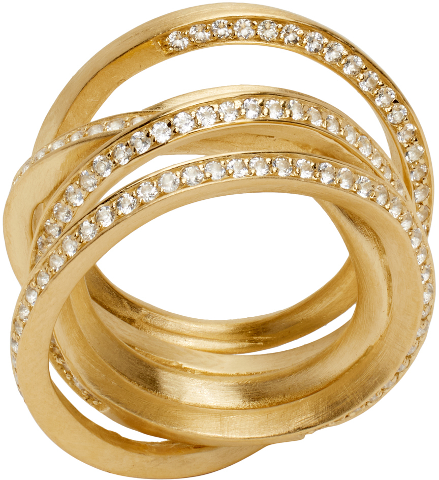 Completedworks Bague 'The Murmur of False Idols' dorée SSENSE France