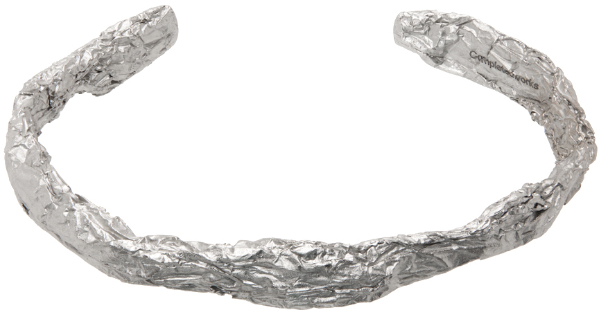 Completedworks SSENSE Exclusive Silver Foil Cuff Bracelet