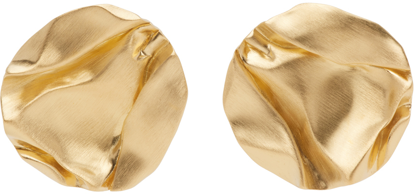SSENSE Exclusive Gold Brushed Earrings