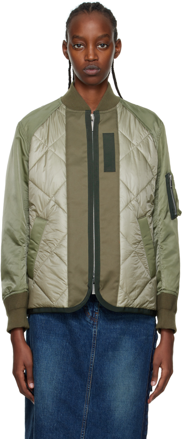 Khaki Insulated Bomber Jacket