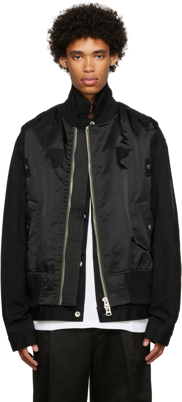 最新入荷 Twill Nylon 22aw sacai Mix BLACK Blouson ブルゾン