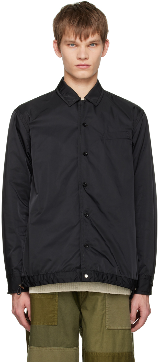 sacai: Black Sports Mix Shirt | SSENSE