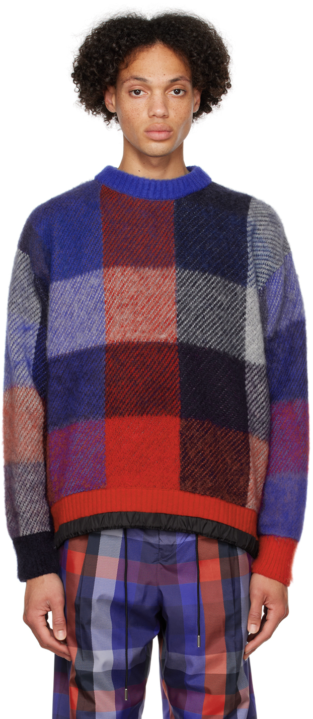 Blue & Red Check Sweater