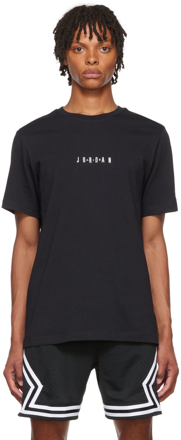 Nike Jordan Black Cotton T-Shirt