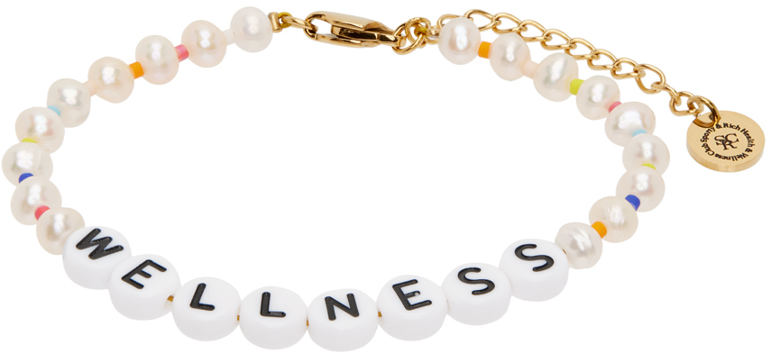 Sporty & Rich Gold & White 'Wellness' Bracelet