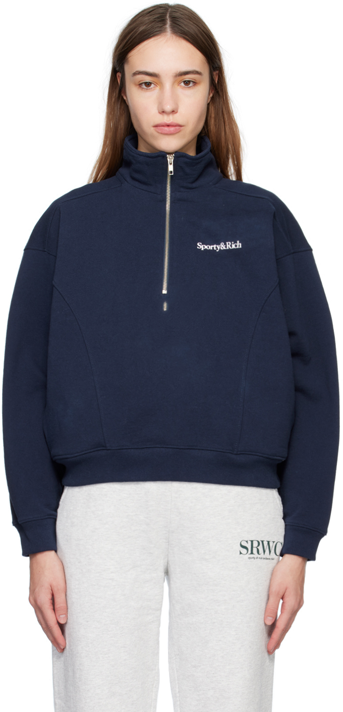 Sporty & Rich Navy New Health Sweater