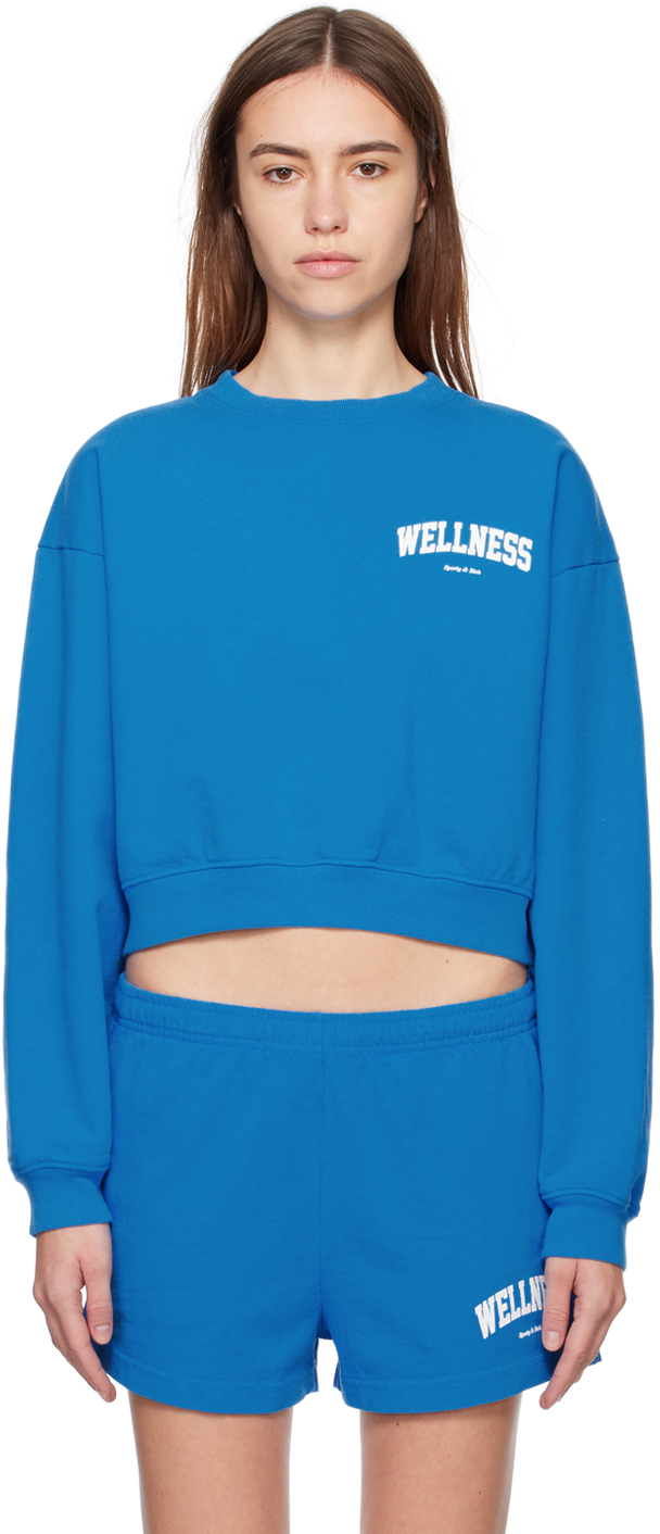 Sporty & Rich Blue 'Wellness' Sweatshirt