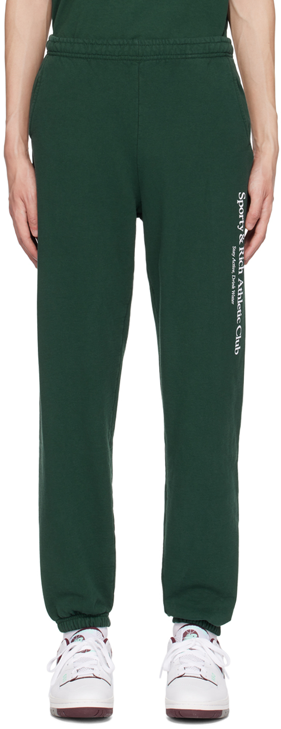 Sporty & Rich Green 'Athletic Club' Lounge Pants