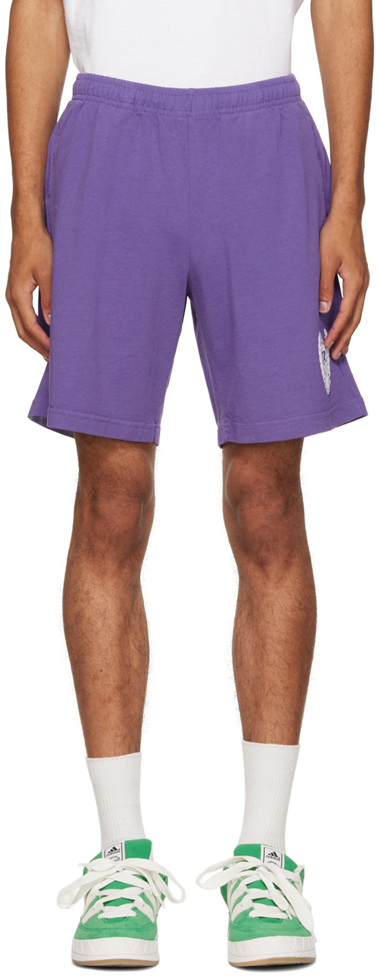 Purple Beverly Hills Gym Shorts SSENSE Men Sport & Swimwear Sportswear Sports Shorts 