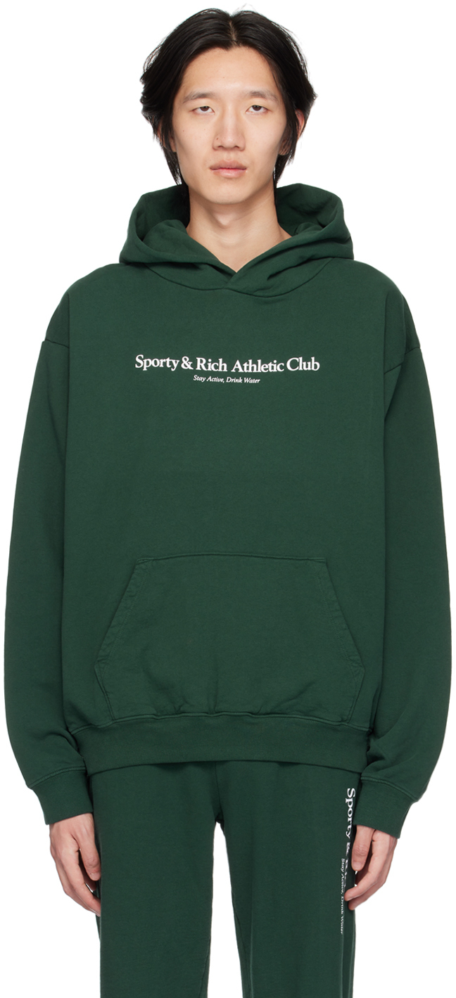 Sporty & Rich Green 'Athletic Club' Hoodie