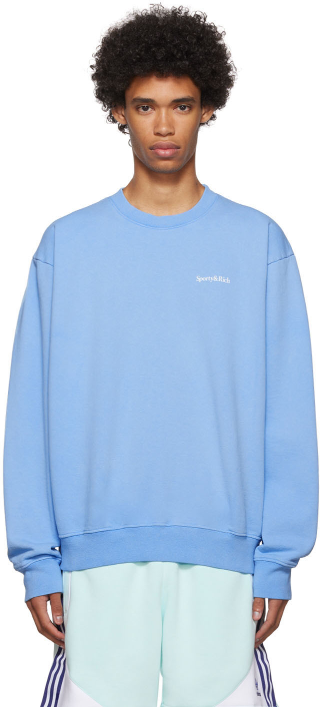 Sporty & Rich Blue 'Drink More Water' Sweatshirt