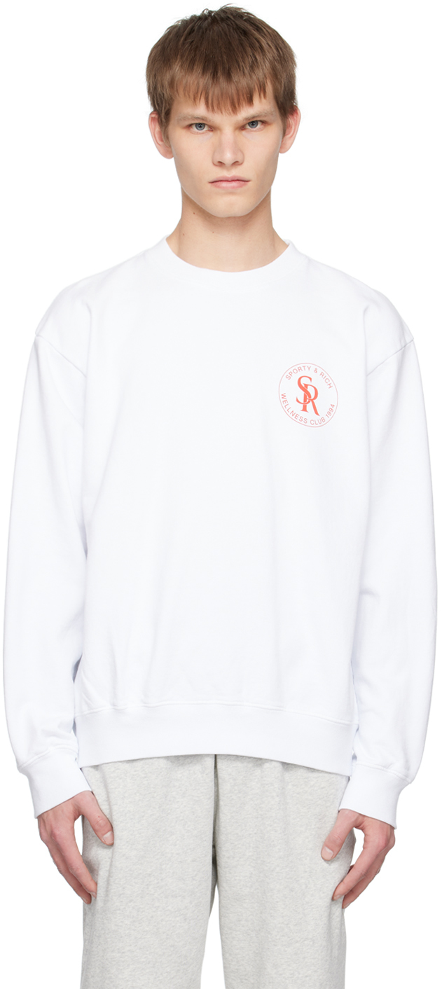 Sporty & Rich White Printed Sweatshirt