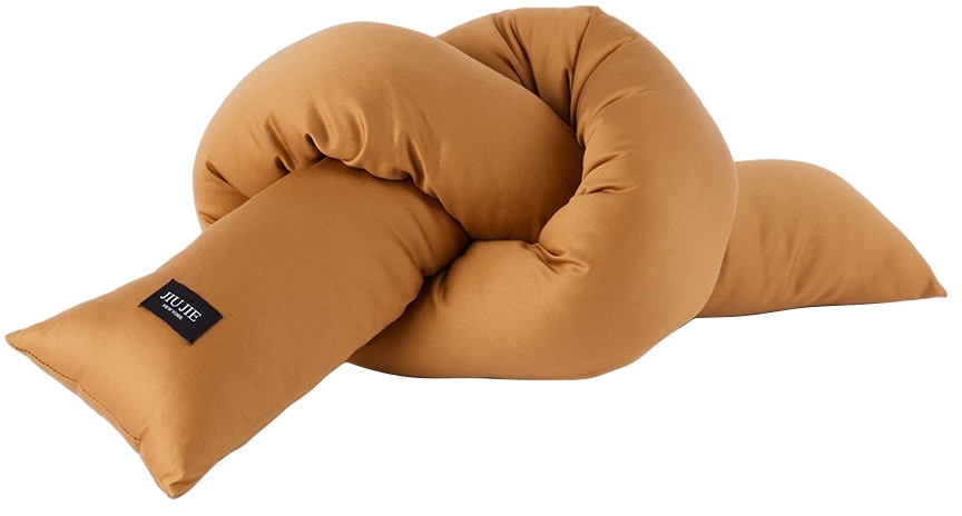 Jiu Jie Ssense Exclusive Tan Baby Knot Cushion In Tan
