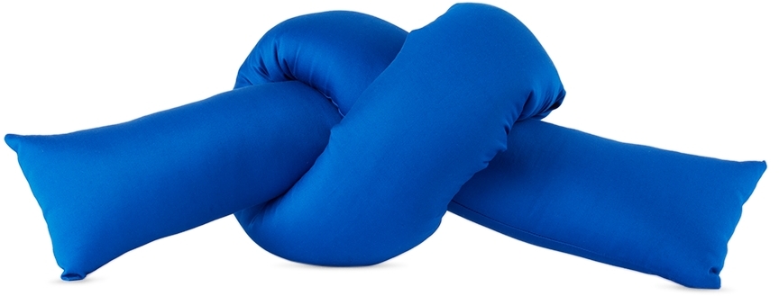 Jiu Jie Ssense Exclusive Blue Baby Knot Cushion In Blue Jay