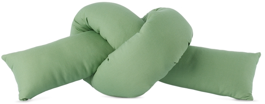 Jiu Jie Ssense Exclusive Green Baby Knot Cushion In Sage