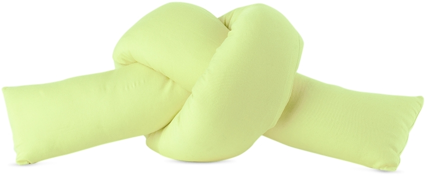 Jiu Jie Ssense Exclusive Green Baby Knot Cushion In Lime Acid