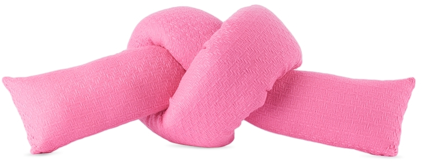 Jiu Jie Ssense Exclusive Pink Baby Knot Cushion In Barbie Pink