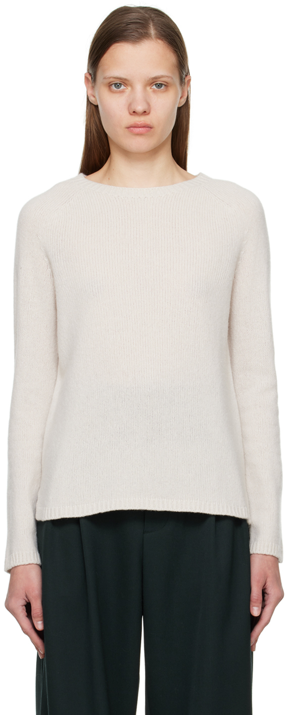 S Max Mara: Off-White Knit Sweater | SSENSE UK