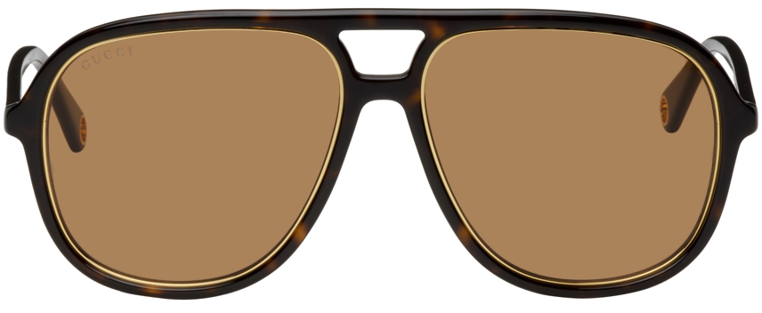 Gucci Tortoiseshell Aviator Sunglasses