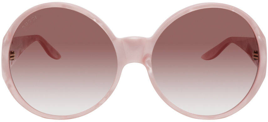 Gucci Pink Round Sunglasses