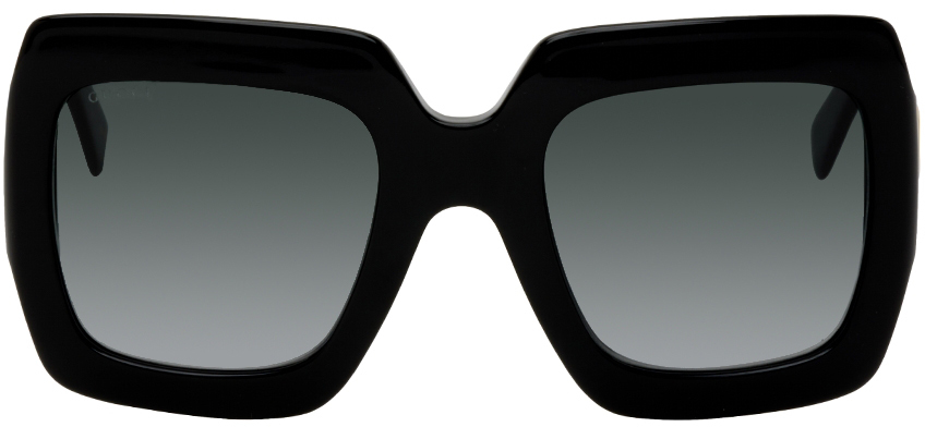 Gucci Black Thick Rectangular Sunglasses