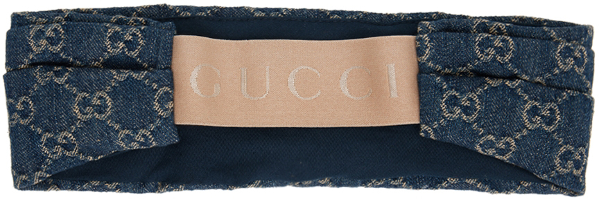 Gucci Indigo GG Denim Headband