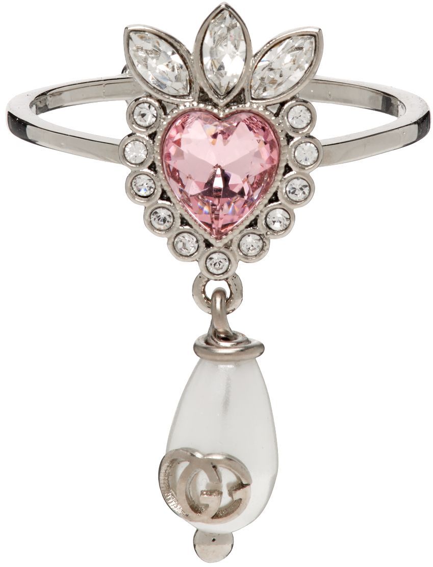 Gucci Silver & Pink Lovelight Ring