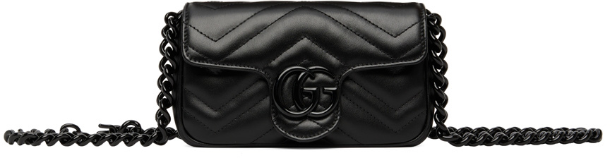 Gucci Black GG Marmont Belt Bag