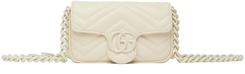 Off-white Gg Marmont Belt Bag In 9022 M.white/m.wh/m.