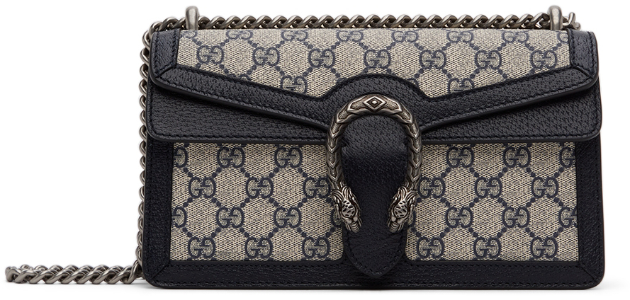 Gucci Blue & Beige Small Dionysus GG Supreme Shoulder Bag