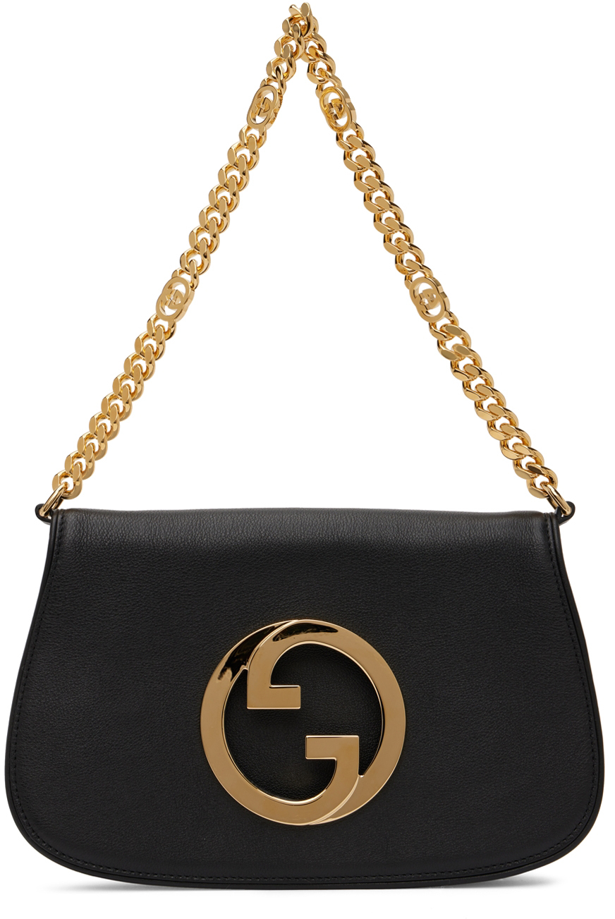 Gucci Black Interlocking G Blondie Shoulder Bag