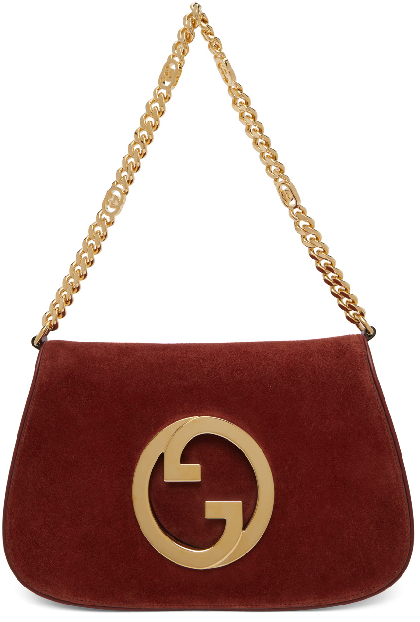 Gucci: Red Interlocking G Blondie Shoulder Bag | SSENSE