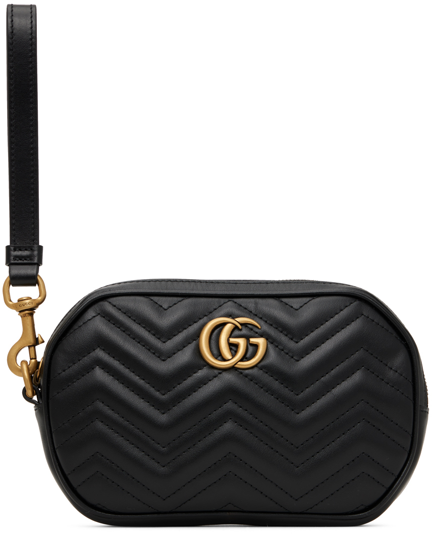 Black Gg Marmont Pouch