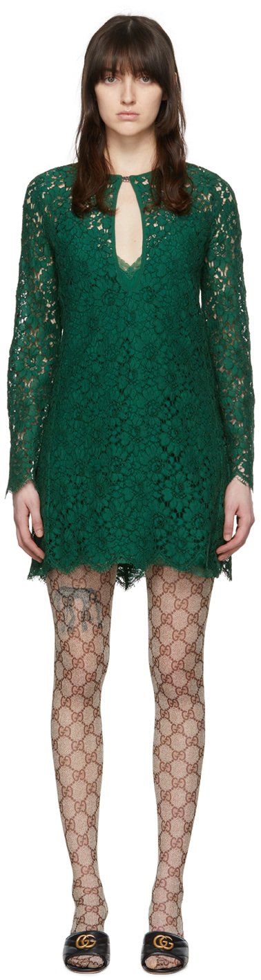 Gucci Green Viscose Mini Dress