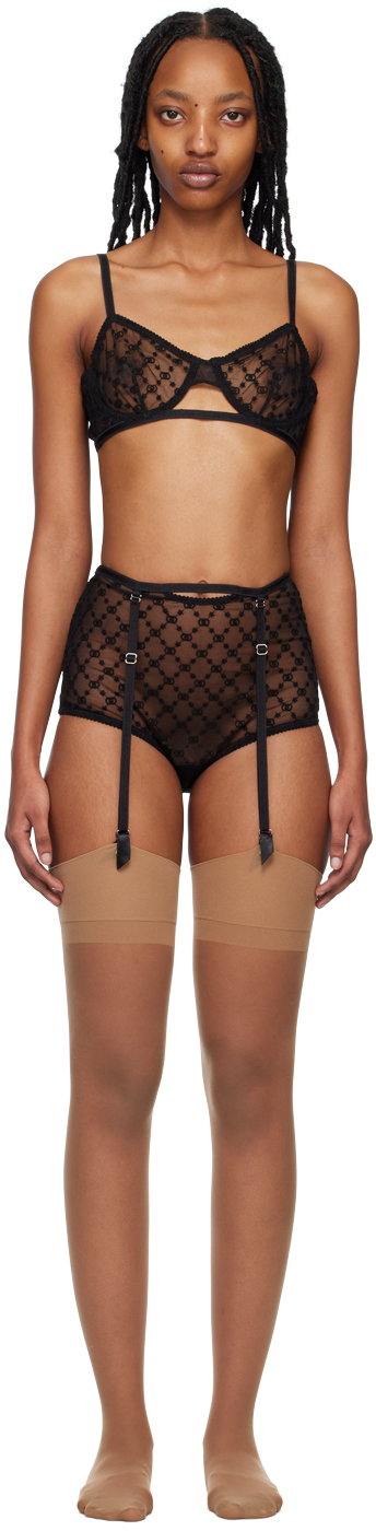 Gucci GG Star Embroidered Tulle Lingerie Set – Cettire