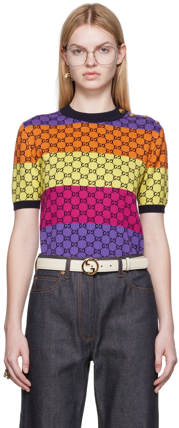 Gucci: Multicolor GG Sweater | SSENSE Canada