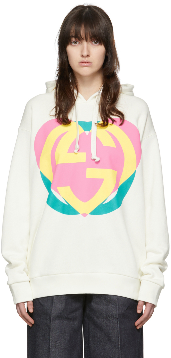 Gucci White Interlocking G Hoodie