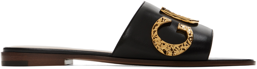 Gucci Black Logo Sandals