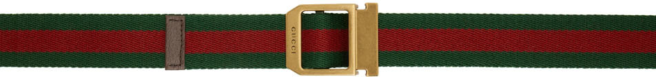 Gucci Red & Green Stripe Belt