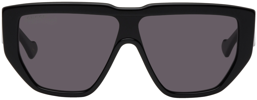 Black Icon Cat Eye Sunglasses SSENSE Men Accessories Sunglasses Cat Eye Sunglasses 